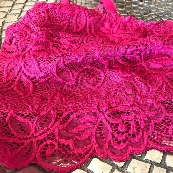 NWT ANTHROPOLOGIE RASPBERRY LACE LOUNGE BARLETTE - Picture 12 of 12